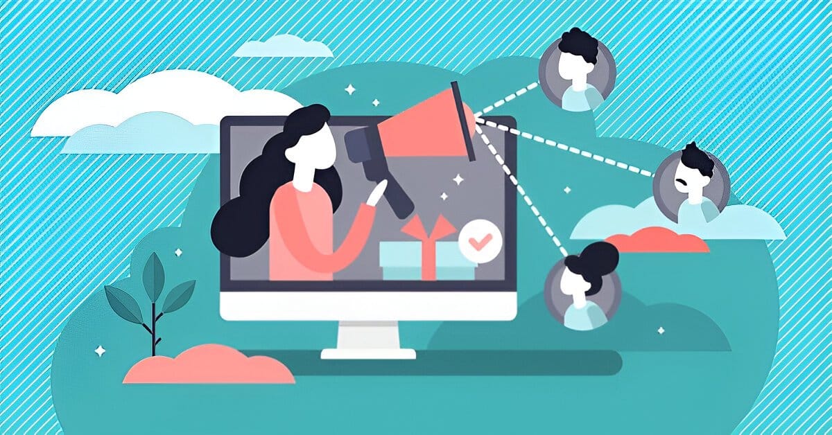 Illustration of affiliate marketing outreach campaign.