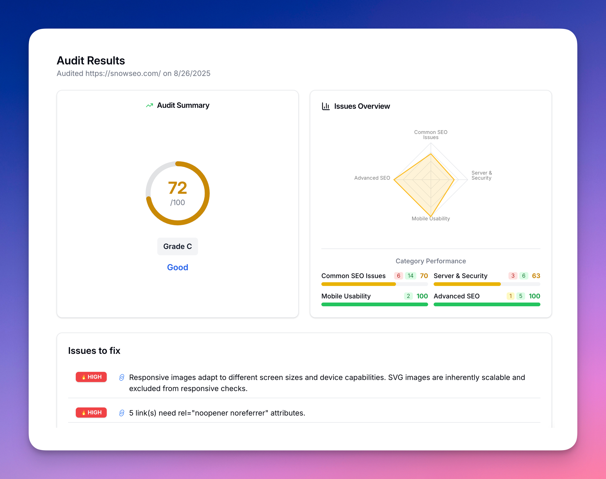 In-depth Website Audit